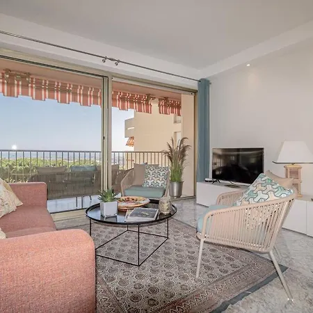Superbe Vue Mer, Plage, Piscine, Tennis, Parking 昂蒂布